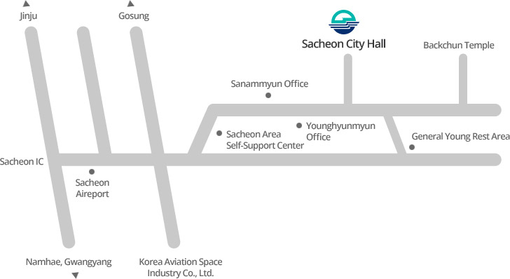 Direction to the City Hall Map